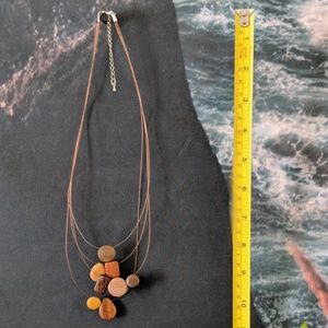 Wood layered necklace